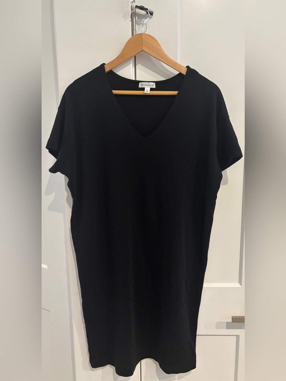 Prologue Black Midi V-Neck Dress. Size M